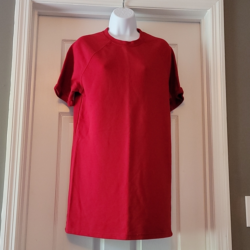 Short-sleeved sweatshirt dress